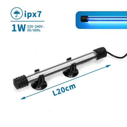 Nobleza - LED Akvaariumi valgustus LED/1W/230V IPX7 20 cm