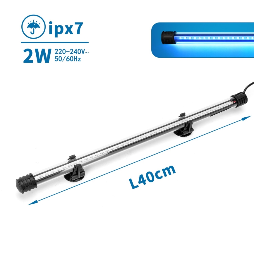 Nobleza - LED Akvaariumi valgustus LED/2W/230V IPX7 40 cm