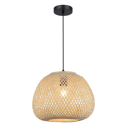 Nööriga ripplamp PETRA, 1x E27/15W/230V, Ø 35 cm, bambus