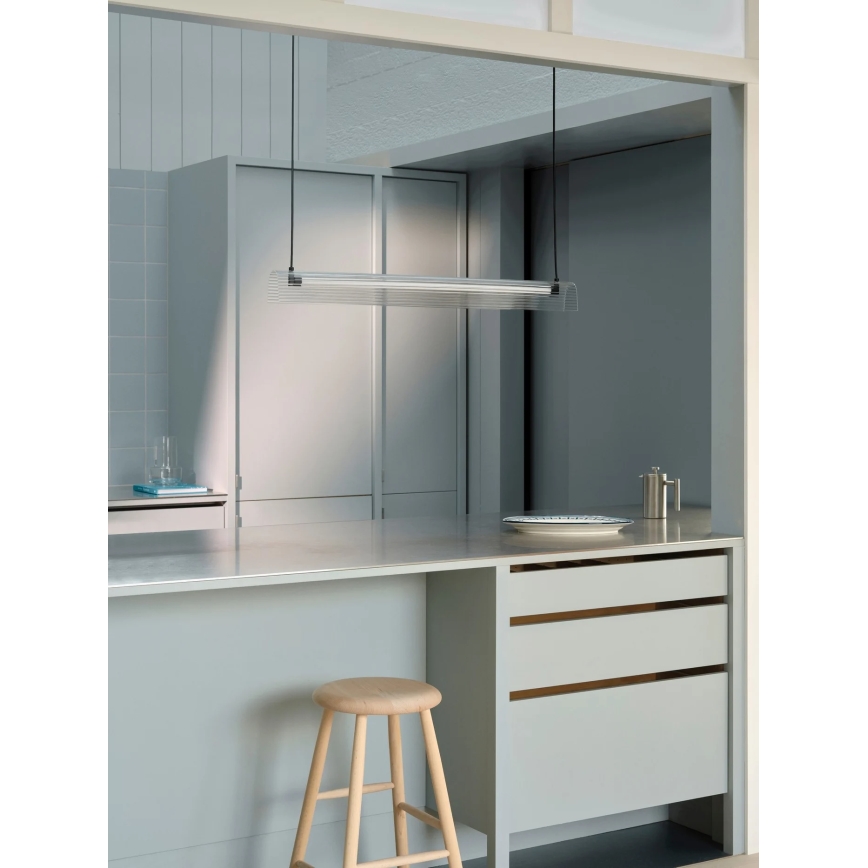 Nordlux - ALIANI LED hämardatav ripats juhtmega, 20W/230V, 3000K, 100 cm, must/läbipaistev