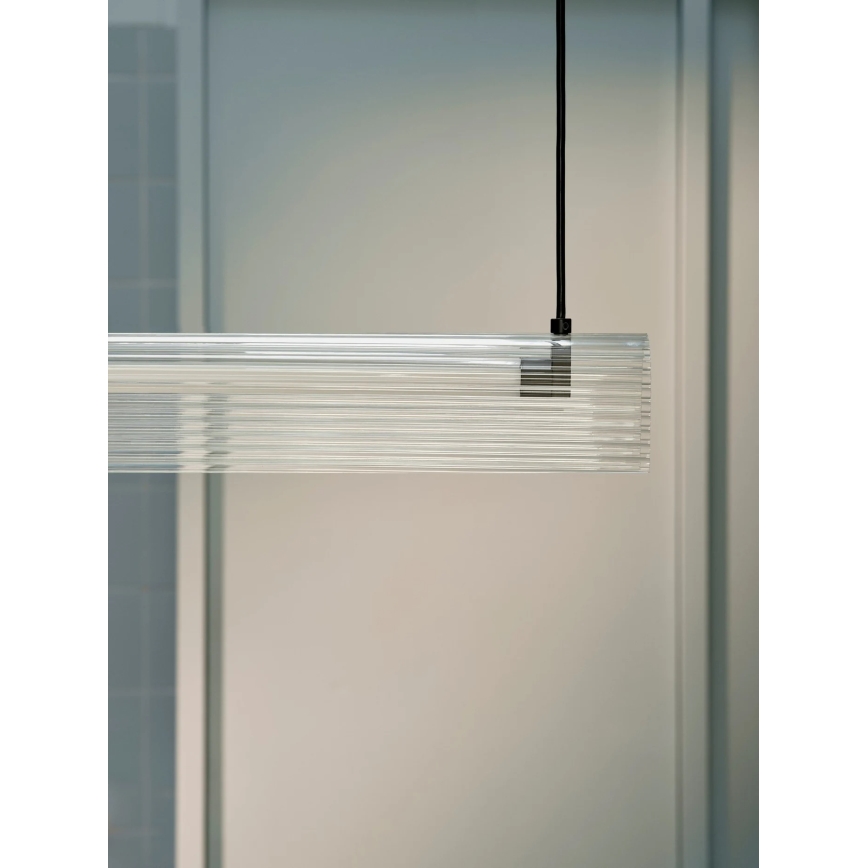 Nordlux - ALIANI LED hämardatav ripats juhtmega, 20W/230V, 3000K, 100 cm, must/läbipaistev