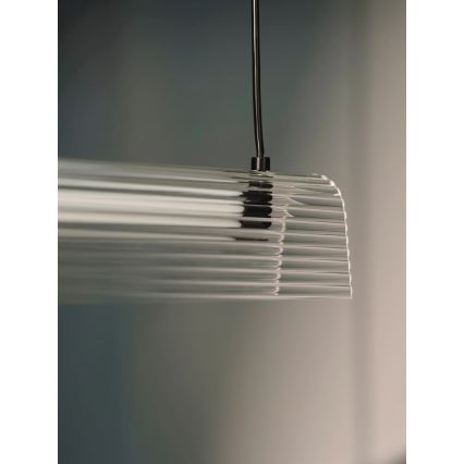 Nordlux - ALIANI LED hämardatav ripats juhtmega, 20W/230V, 3000K, 100 cm, must/läbipaistev