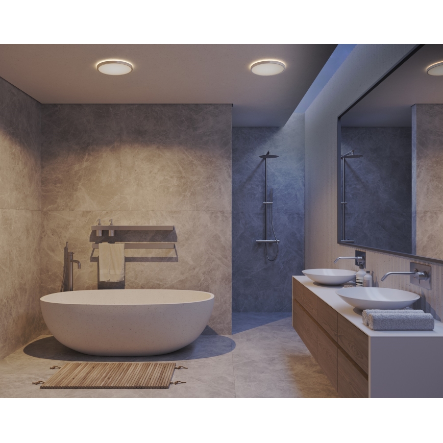 Nordlux - OJA LED hämardatav vannitoa laevalgusti 14,5W/230V 3000/4000K IP54, läbimõõt 30 cm