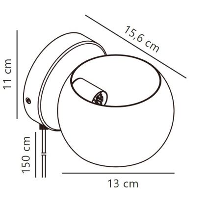 Nordlux - Kohandatav kohtvalgusti seinale  BELIR 1xG9/5W/230V beež