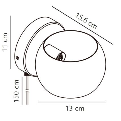 Nordlux - Kohandatav kohtvalgusti seinale BELIR 1xG9/5W/230V roheline