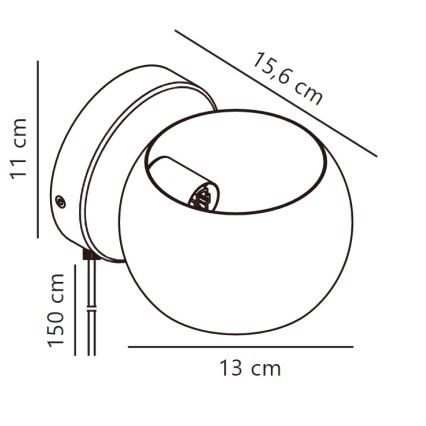 Nordlux - Kohandatav kohtvalgusti seinale BELIR 1xG9/5W/230V valge
