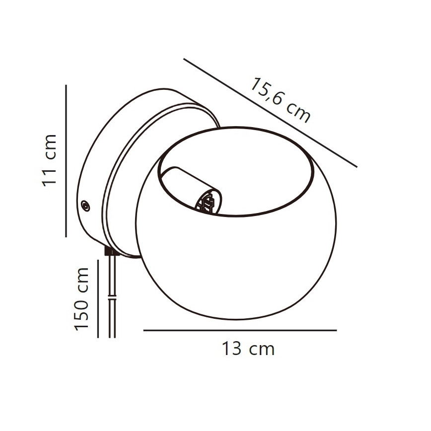 Nordlux - Kohandatav kohtvalgusti seinale BELIR 1xG9/5W/230V valge