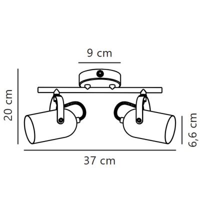 Nordlux - Kohtvalgusti LOTUS 2xE14/40W/230V