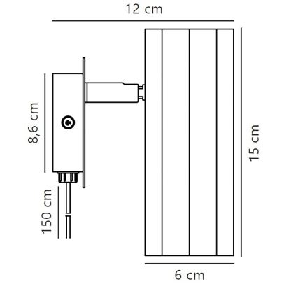 Nordlux - Kohtvalgusti seinale ALANIS 1xGU10/15W/230V must
