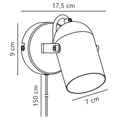 Nordlux - Kohtvalgusti seinale LOTUS 1xE14/40W/230V