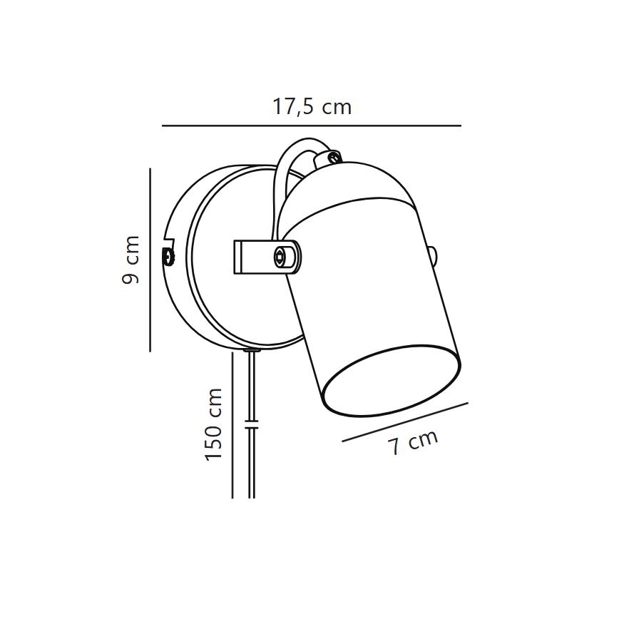 Nordlux - Kohtvalgusti seinale LOTUS 1xE14/40W/230V