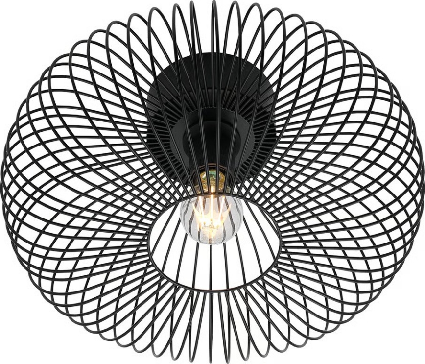 Nordlux - Laevalgusti BERONI 1xE27/60W/230V läbimõõt 40,3 cm must