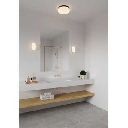 Nordlux - Laevalgusti vannituppa FOAM 2xE27/55W/230V IP44 d. 34 cm must