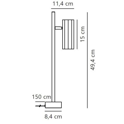 Nordlux - Laualamp ALANIS 1xGU10/15W/230V must
