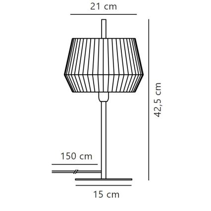 Nordlux - Laualamp DICTE 1xE14/40W/230V valge/must