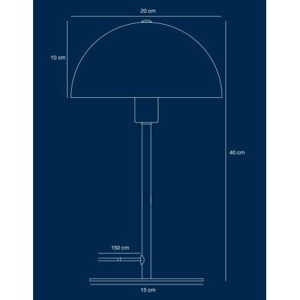 Nordlux - Laualamp ELLEN 1xE14/40W/230V kuldne/must