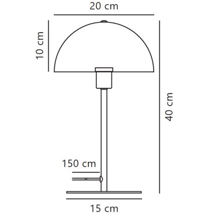 Nordlux - Laualamp ELLEN 1xE14/40W/230V valge