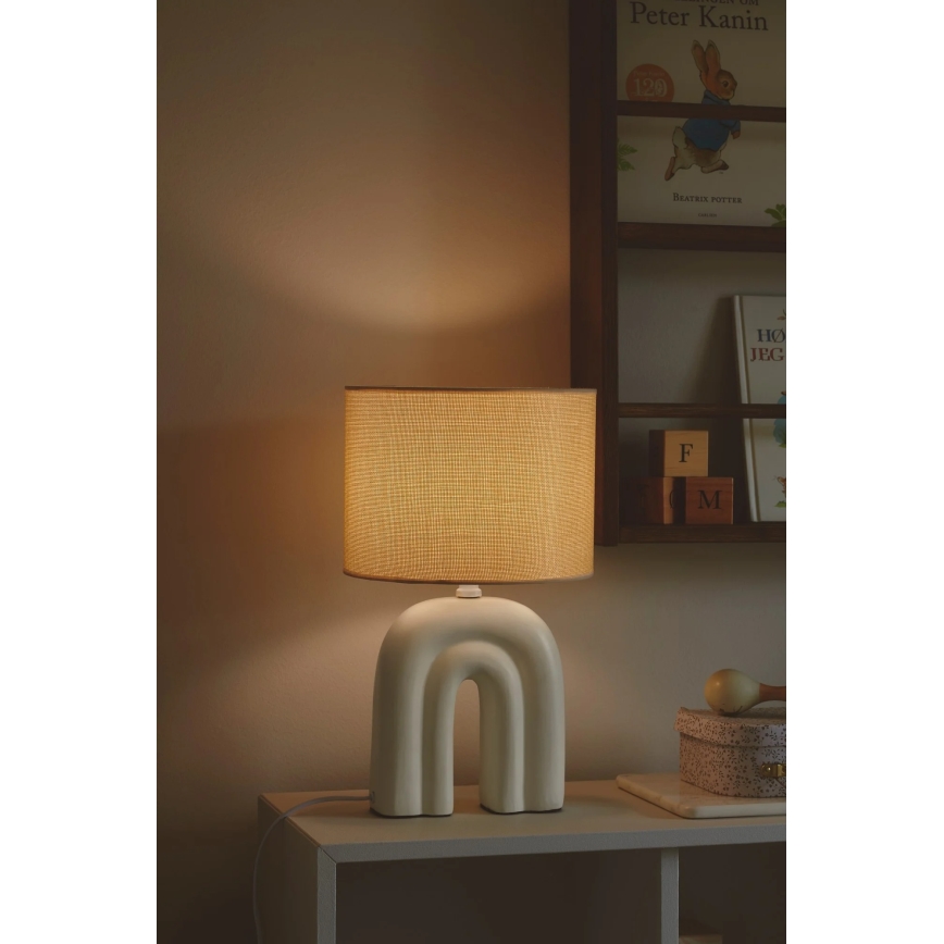Nordlux - Laualamp HAZE 1xE27/40W/230V beež