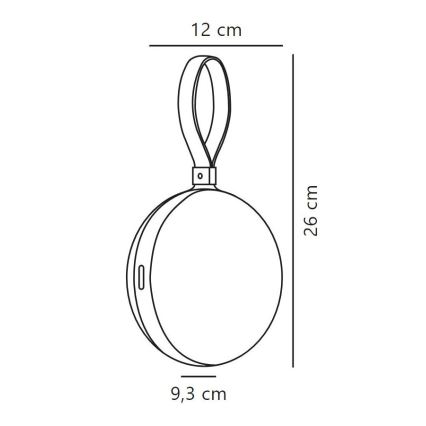 Nordlux - LED Hämardatav kaasaskantav välivalgusti BRING TO-GO LED/1W/3,7V IP54 must