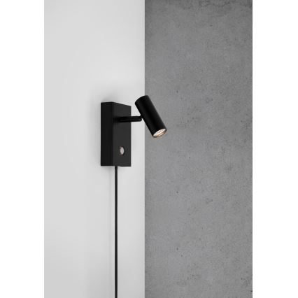 Nordlux - LED Hämardatav kohtvalgusti seinale OMARI LED/3,2W/230V must