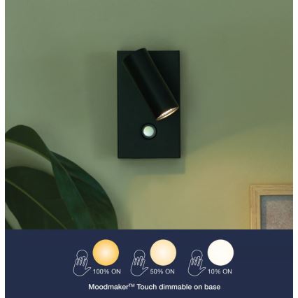Nordlux - LED Hämardatav kohtvalgusti seinale OMARI LED/3,2W/230V must