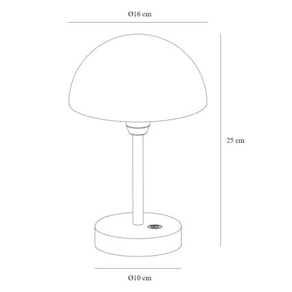 Nordlux - LED Hämardatav laetav väli laualamp ELLEN LED/2,8W/3,7V IP44 valge