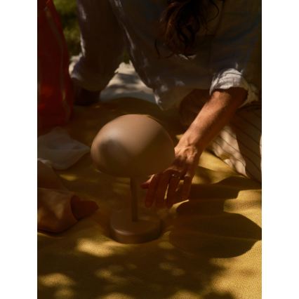 Nordlux - LED hämardatav laetav välitingimustes lauavalgusti ELLEN LED/2,8W/3,7V 2200 mAh IP44 pruun