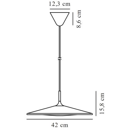 Nordlux - LED Hämardatav lühter BALANCE LED/230V 2700K must