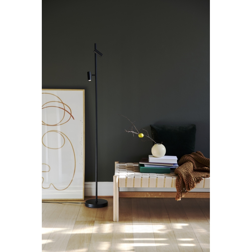 Nordlux - LED Hämardatav puutetundlik põrandalamp OMARI 2xLED/3,2W/230V must