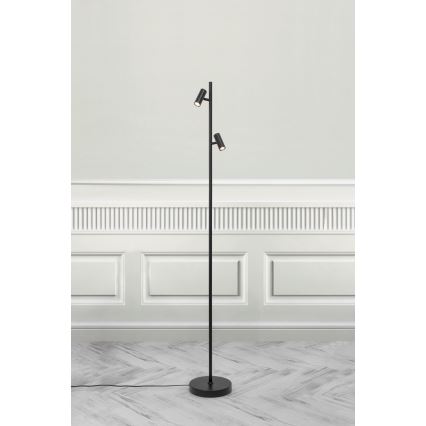 Nordlux - LED Hämardatav puutetundlik põrandalamp OMARI 2xLED/3,2W/230V must