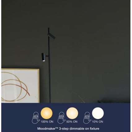 Nordlux - LED Hämardatav puutetundlik põrandalamp OMARI 2xLED/3,2W/230V must
