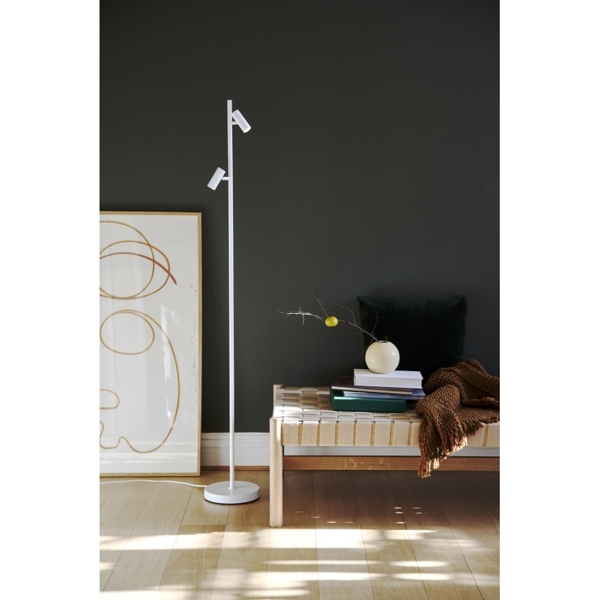 Nordlux - LED Hämardatav puutetundlik põrandalamp OMARI 2xLED/3,2W/230V valge