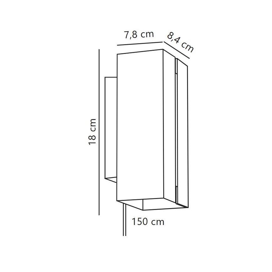 Nordlux - LED Hämardatav seinavalgusti CURTIZ 2xLED/4,5W/230V must