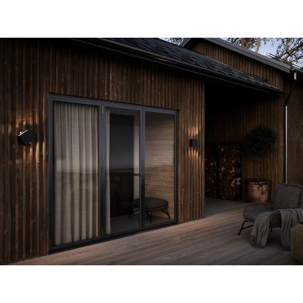 Nordlux - LED hämardatav seinale paigaldatav välisvalgusti TURN LED/13,8W/230V IP54 must