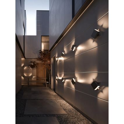 Nordlux - LED hämardatav seinale paigaldatav välisvalgusti TURN LED/13,8W/230V IP54 must