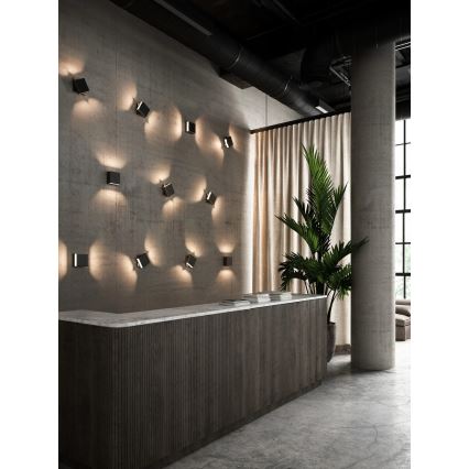 Nordlux - LED hämardatav seinale paigaldatav välisvalgusti TURN LED/13,8W/230V IP54 must