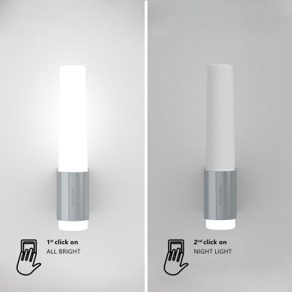 Nordlux - LED Hämardatav Seinavalgusti vannituppa HELVA LED/6,8W/230V IP44 CRI 90 läikiv kroom