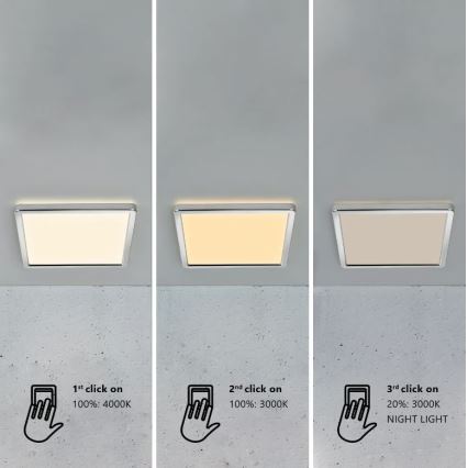 Nordlux - LED hämardatav vannitoa laelamp OJA LED/14,5W/230V 3000/4000K IP54 30x30 cm