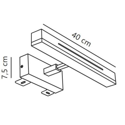 Nordlux - LED reguleeritav vannitoapeegli valgusti OTIS LED/14W/230V IP44 40 cm hõbedane