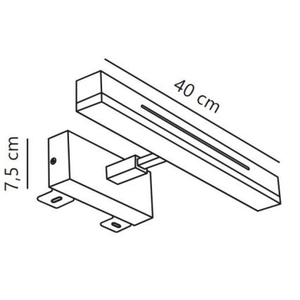 Nordlux - LED reguleeritav vannitoapeegli valgusti OTIS LED/14W/230V IP44 40 cm mattkroom