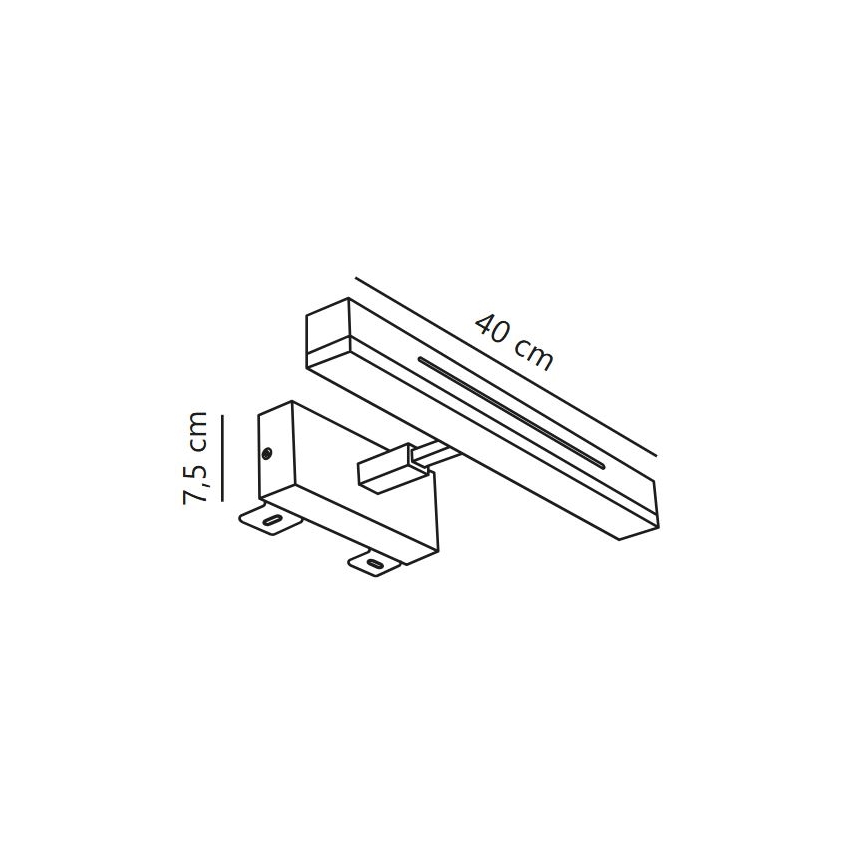 Nordlux - LED reguleeritav vannitoapeegli valgusti OTIS LED/14W/230V IP44 40 cm mattkroom