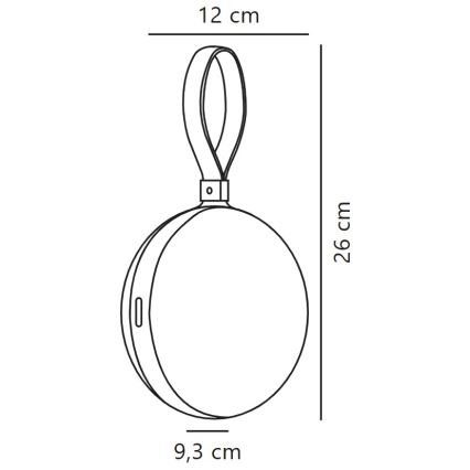 Nordlux - LED Kaasaskantav laetav lamp LED/1W/3,7V IP54 kollane
