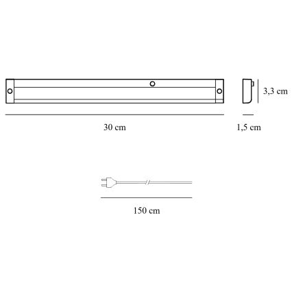 Nordlux - LED Kapialune valgusti kööki PRESTON LED/4W/230V 3000/4000K 30 cm