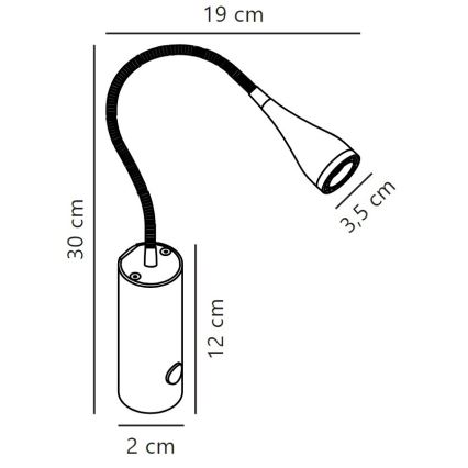 Nordlux - LED Kohtvalgusti seinale MENTO LED/3W/230V valge