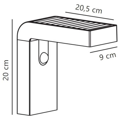 Nordlux - LED päikeseenergia seinavalgusti anduriga ALYA LED/5W/3,7V IP44 2200 mAh