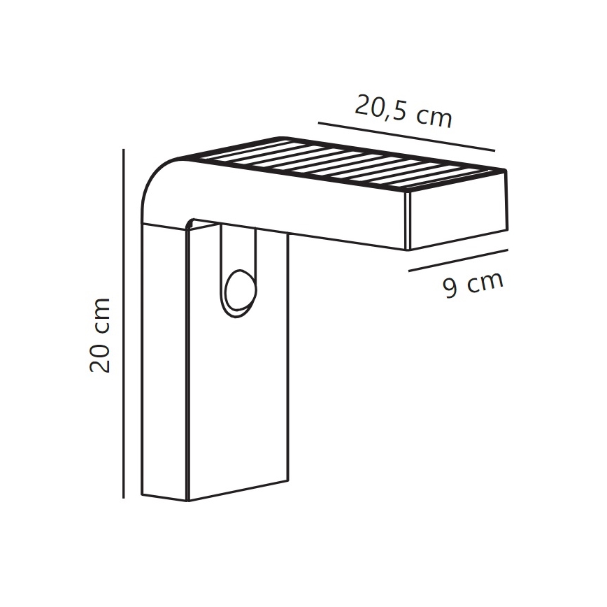 Nordlux - LED päikeseenergia seinavalgusti anduriga ALYA LED/5W/3,7V IP44 2200 mAh