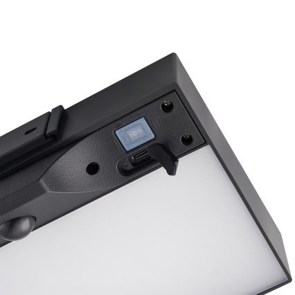 Nordlux - LED päikeseenergia seinavalgusti anduriga MONAY LED/5W/5V 3000K IP44 2000 mAh must