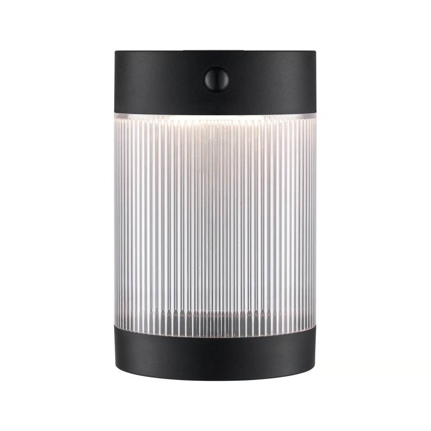 Nordlux - LED Päikesepaneeliga seinavalgusti koos anduriga COUPAR LED/3,2W/5V 3000K IP44 1800 mAh must