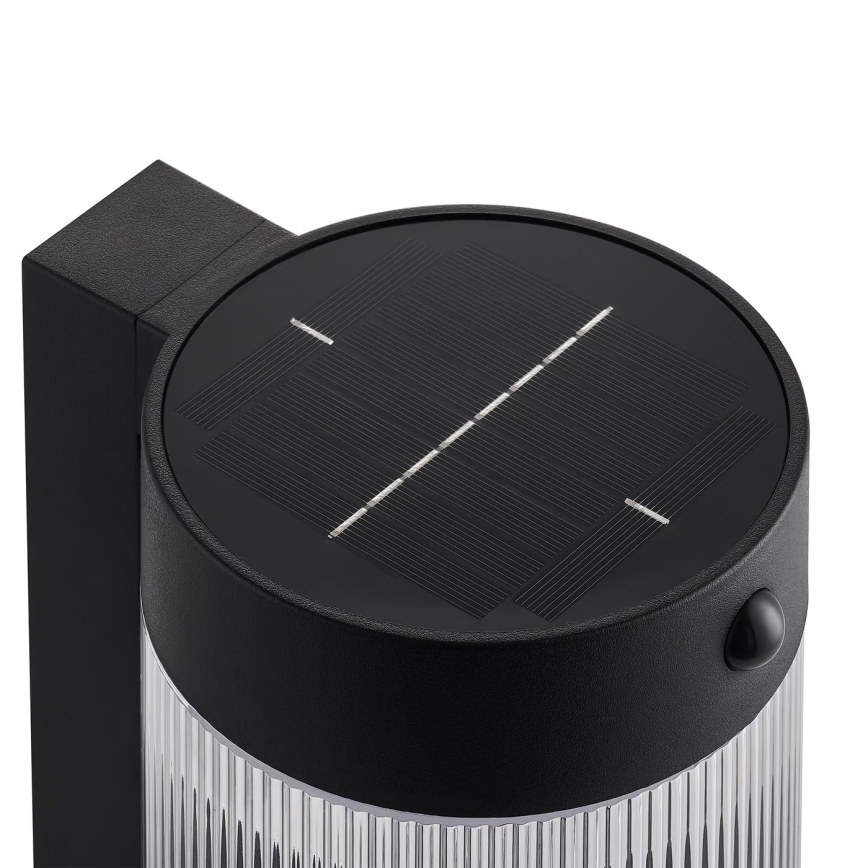 Nordlux - LED Päikesepaneeliga seinavalgusti koos anduriga COUPAR LED/3,2W/5V 3000K IP44 1800 mAh must