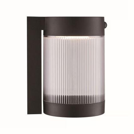Nordlux - LED Päikesepaneeliga seinavalgusti koos anduriga COUPAR LED/3,2W/5V 3000K IP44 1800 mAh must